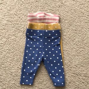 Set of 3 Baby Boden girls leggings. 0-3 months.